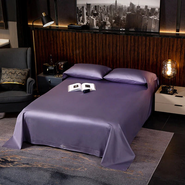 Miravique Purple Silky Soft Egyptian Cotton Bedding Set