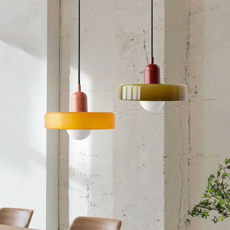 Bauhaus Pendant Lamp – Colored Glass Stylish Design