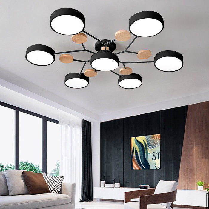 Miravique Iron LED Semi-Flush Ceiling Light