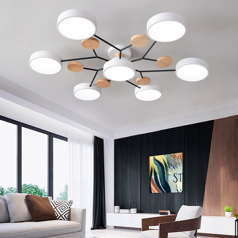 Miravique Iron LED Semi-Flush Ceiling Light