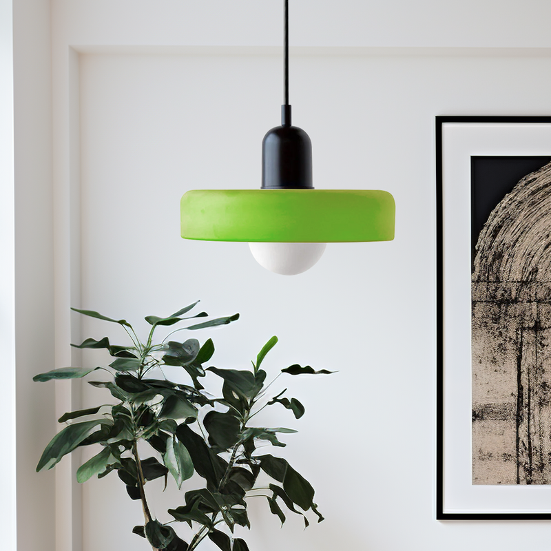 Bauhaus Pendant Lamp – Colored Glass Stylish Design