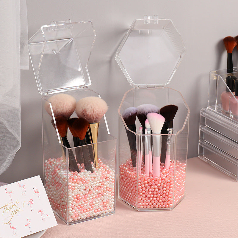 Pearl Beads Makeup Brush Organizer