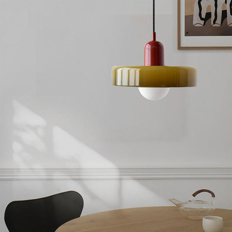 Bauhaus Pendant Lamp – Colored Glass Stylish Design