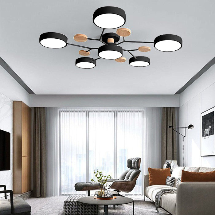 Miravique Iron LED Semi-Flush Ceiling Light