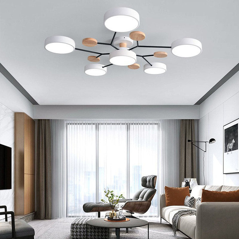 Miravique Iron LED Semi-Flush Ceiling Light