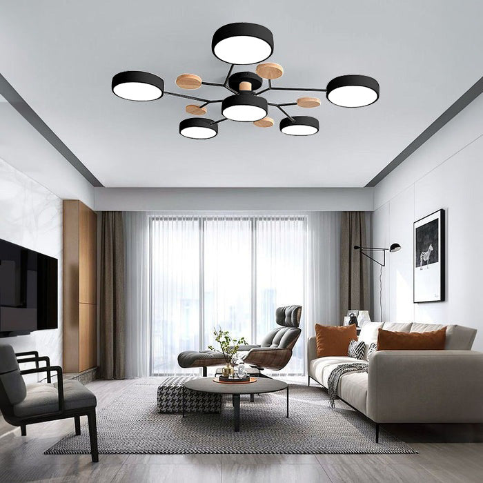 Miravique Iron LED Semi-Flush Ceiling Light