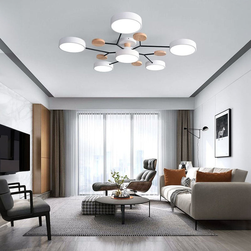 Miravique Iron LED Semi-Flush Ceiling Light