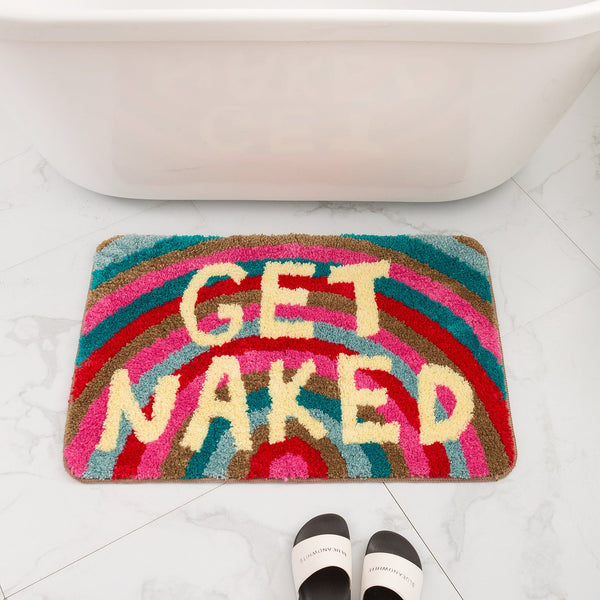 Get Naked Rainbow Bathroom Mat