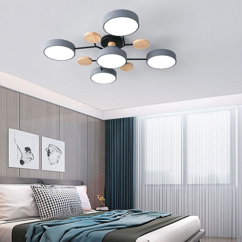 Miravique Iron LED Semi-Flush Ceiling Light