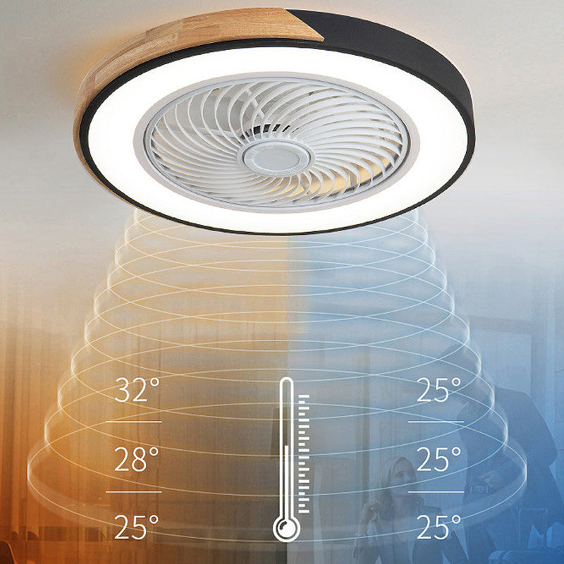 Miravique Wood Ceiling Fans With LED Lights