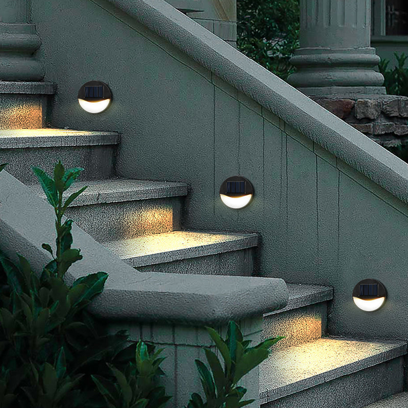 LED Solar - Outdoor Patio Step Lights, Round, Square, Waterproof