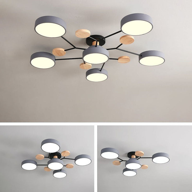 Miravique Iron LED Semi-Flush Ceiling Light