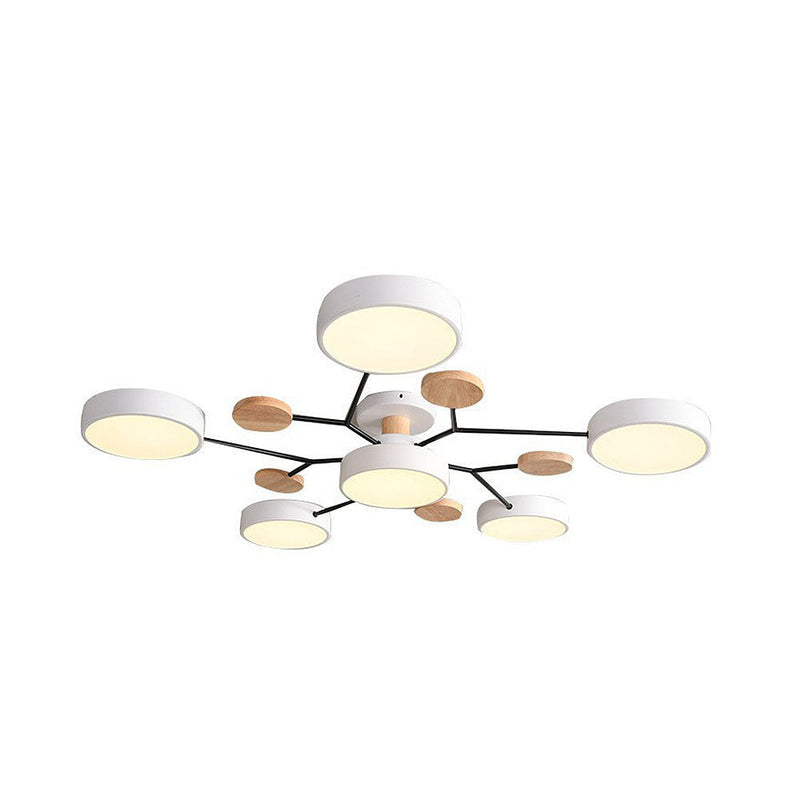 Miravique Iron LED Semi-Flush Ceiling Light