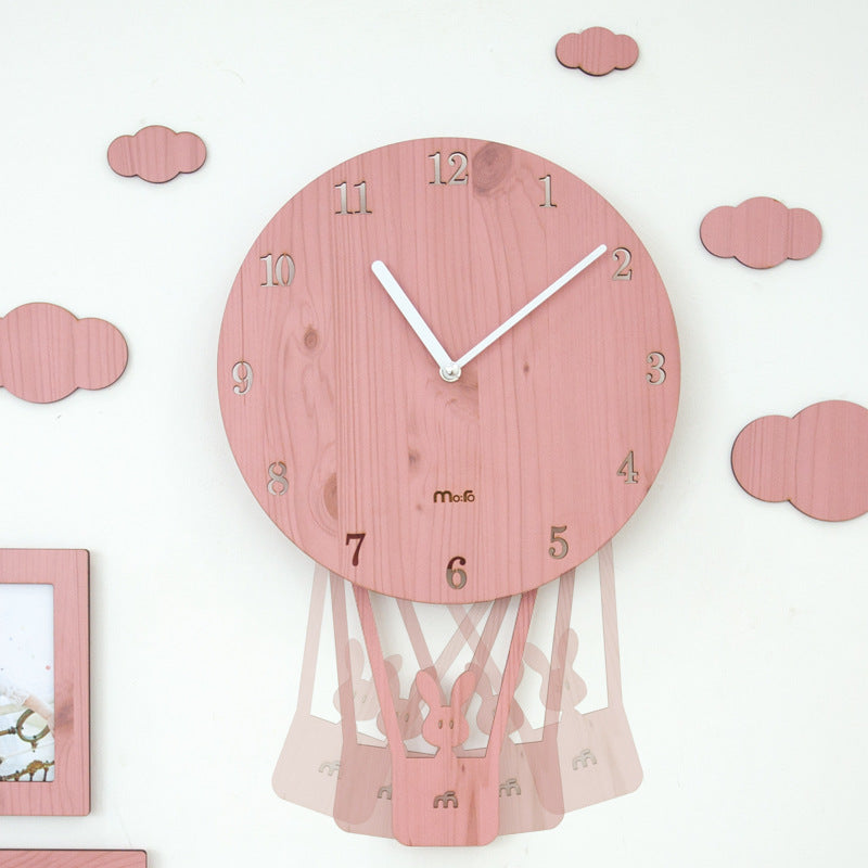 Cute Pendulum Kids Bedroom Wall Clock