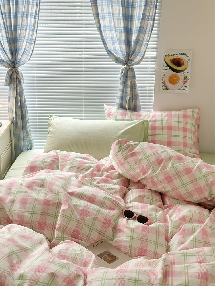 Danish Pastel Plaid Bedding Set