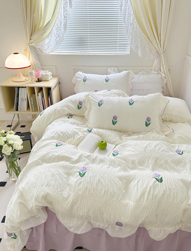 Coquette Room Tulip Ruffle Bedding Set