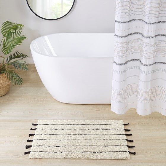 Arbor Stripe Tassel Cotton Tufted Rug