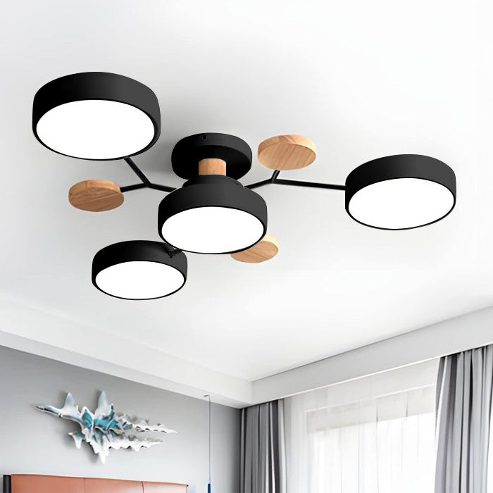 Miravique Iron LED Semi-Flush Ceiling Light