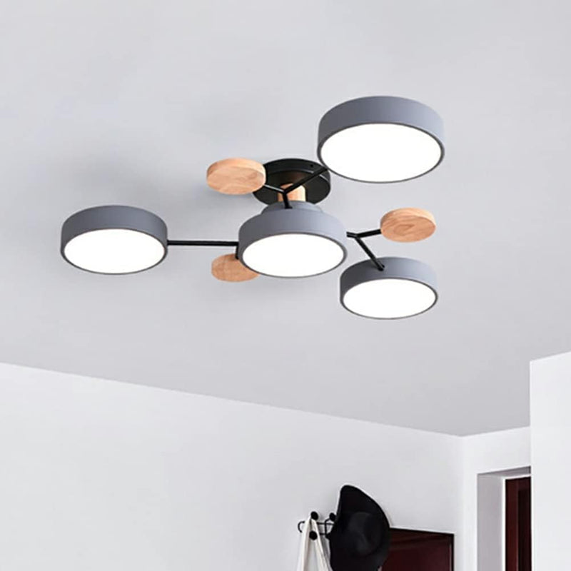 Miravique Iron LED Semi-Flush Ceiling Light