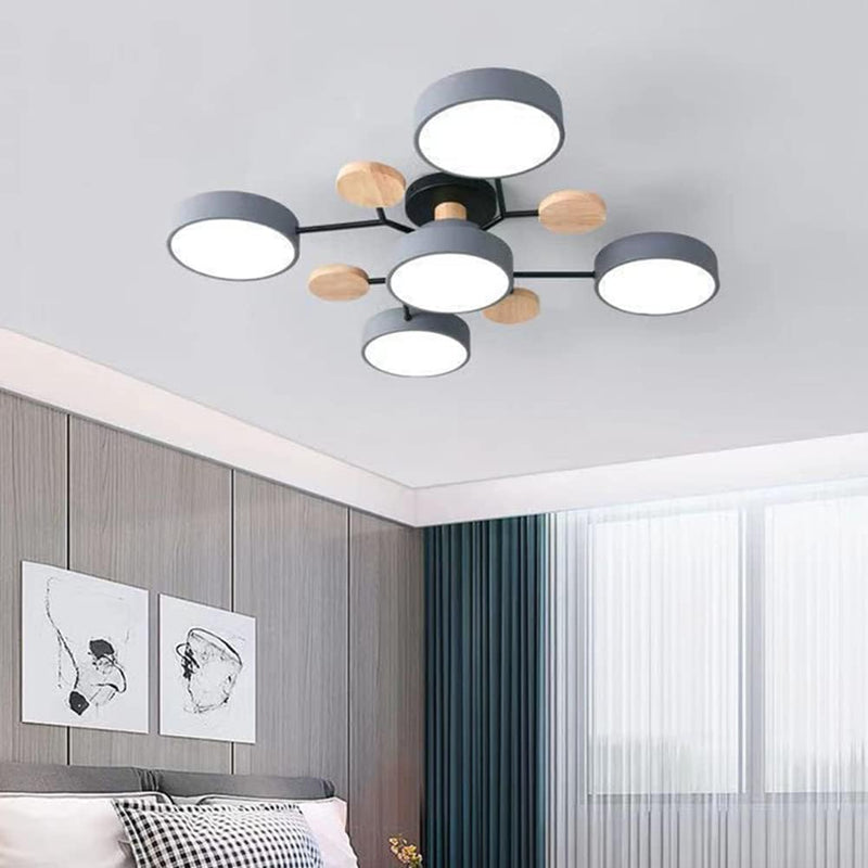 Miravique Iron LED Semi-Flush Ceiling Light