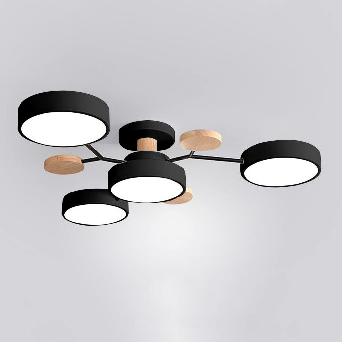 Miravique Iron LED Semi-Flush Ceiling Light