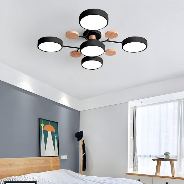 Miravique Iron LED Semi-Flush Ceiling Light