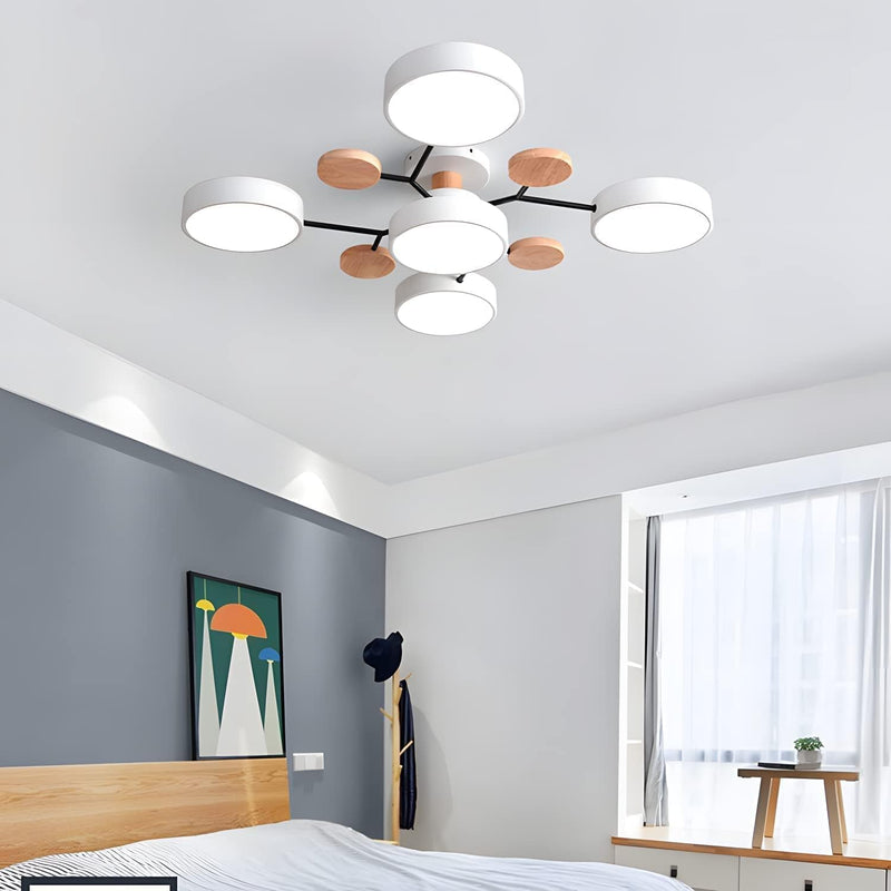 Miravique Iron LED Semi-Flush Ceiling Light