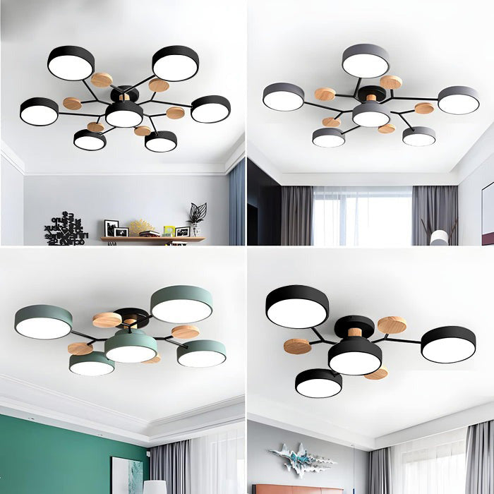 Miravique Iron LED Semi-Flush Ceiling Light