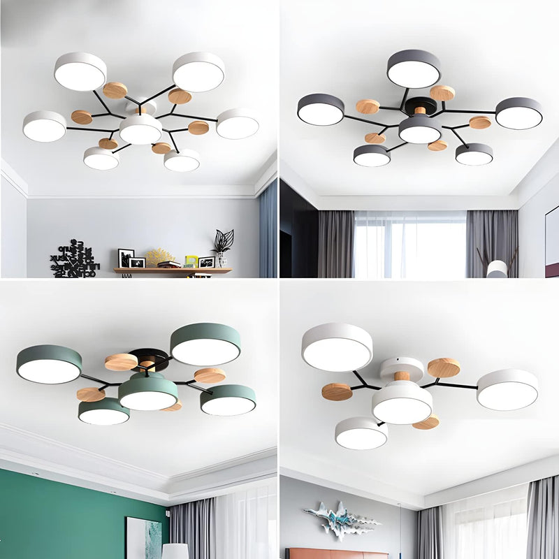 Miravique Iron LED Semi-Flush Ceiling Light