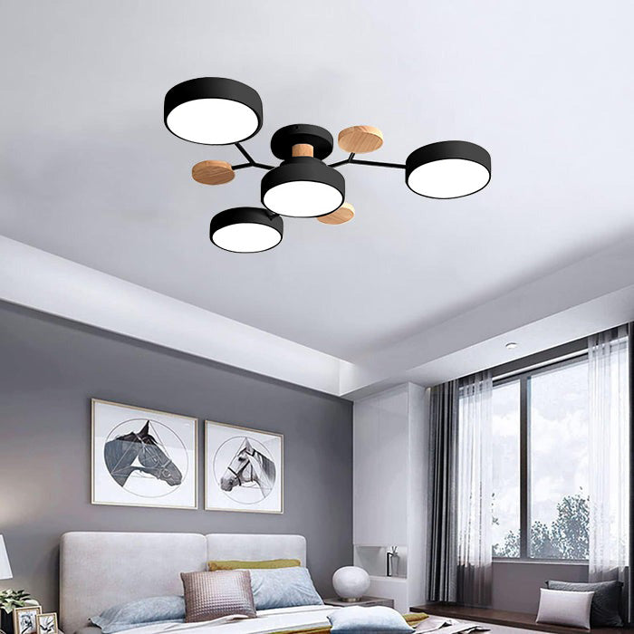 Miravique Iron LED Semi-Flush Ceiling Light