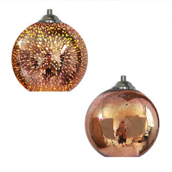 Modern Creative 3D Colorful Fireworks Glass 1-Light Dome Pendant Light