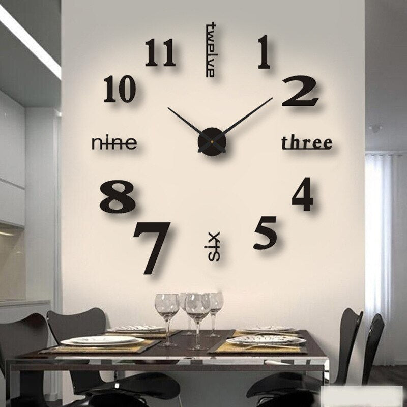 KreativDesign DIY Wall Clock - Unique Artistic Home Decor with Customizable Sizes and Colors