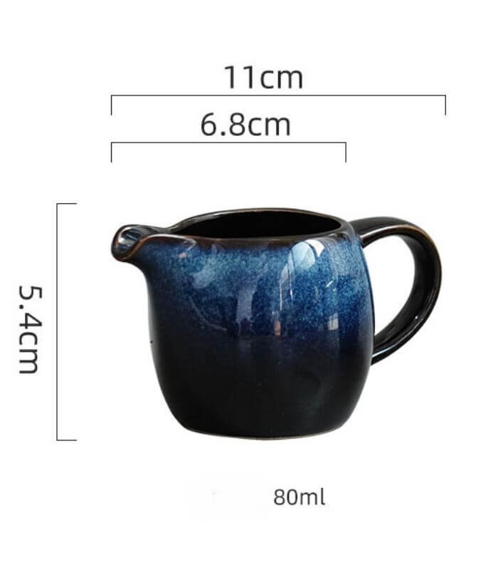 Handcrafted Ceramic Gravy Boat Pitcher - 80ml / 2.7 fl oz Capacity, Dishwasher-Safe Stoneware in Multiple Colors