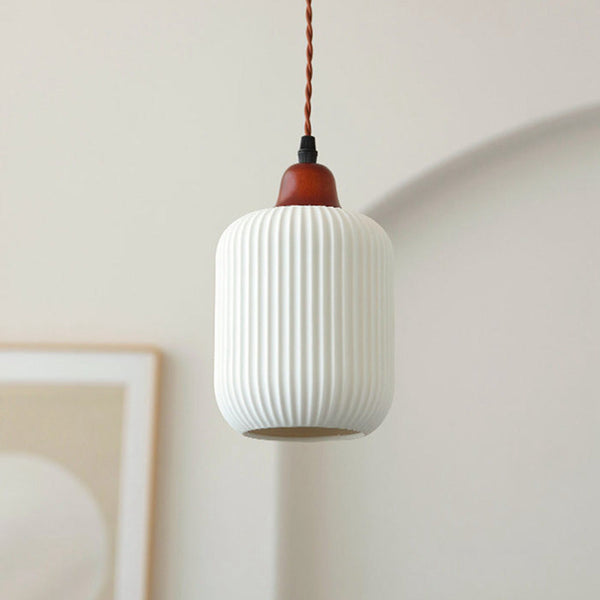 Miravique Nordic Ceramic White Pendant Light for Modern Dining Rooms and Kitchens