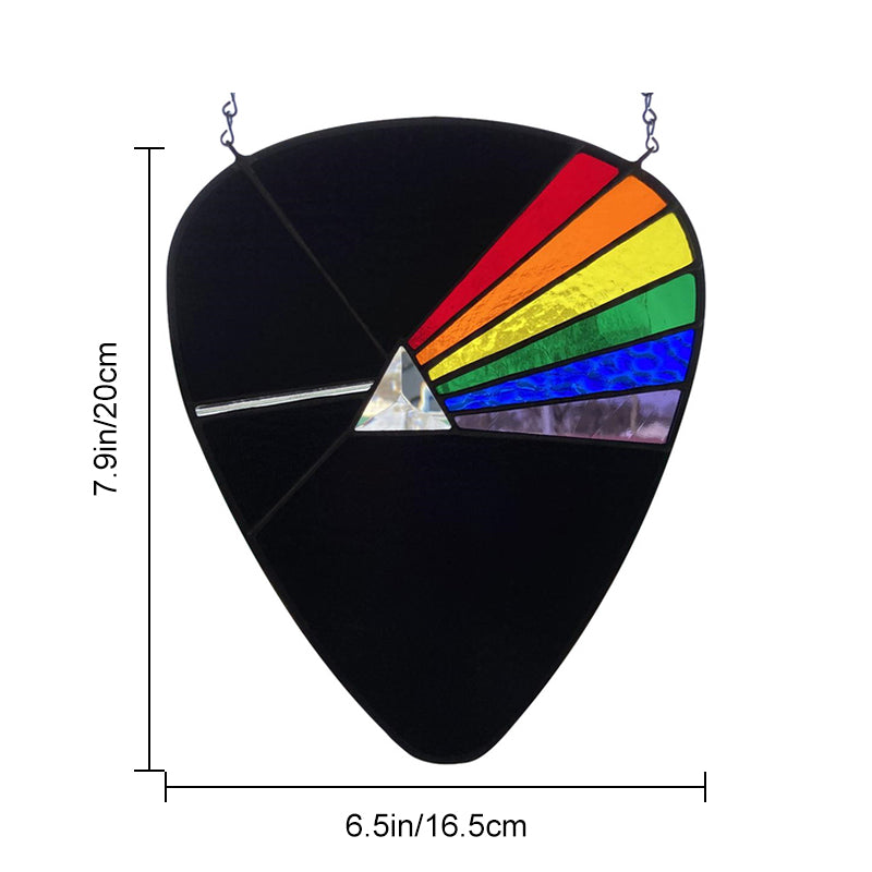 Dark Side of the Moon Glass Prism Suncatcher Panel – Rainbow Window Decor for Home & Garden