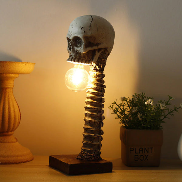 Horror Skull with Spine Lamp