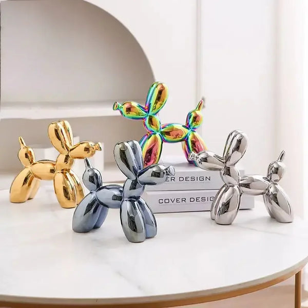 Ceramic Balloon Dog Abstract Ornament