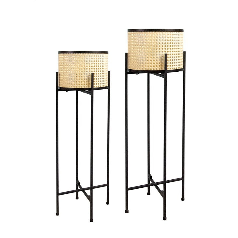 Miravique Look Stilted Metal Floor Planter Pots