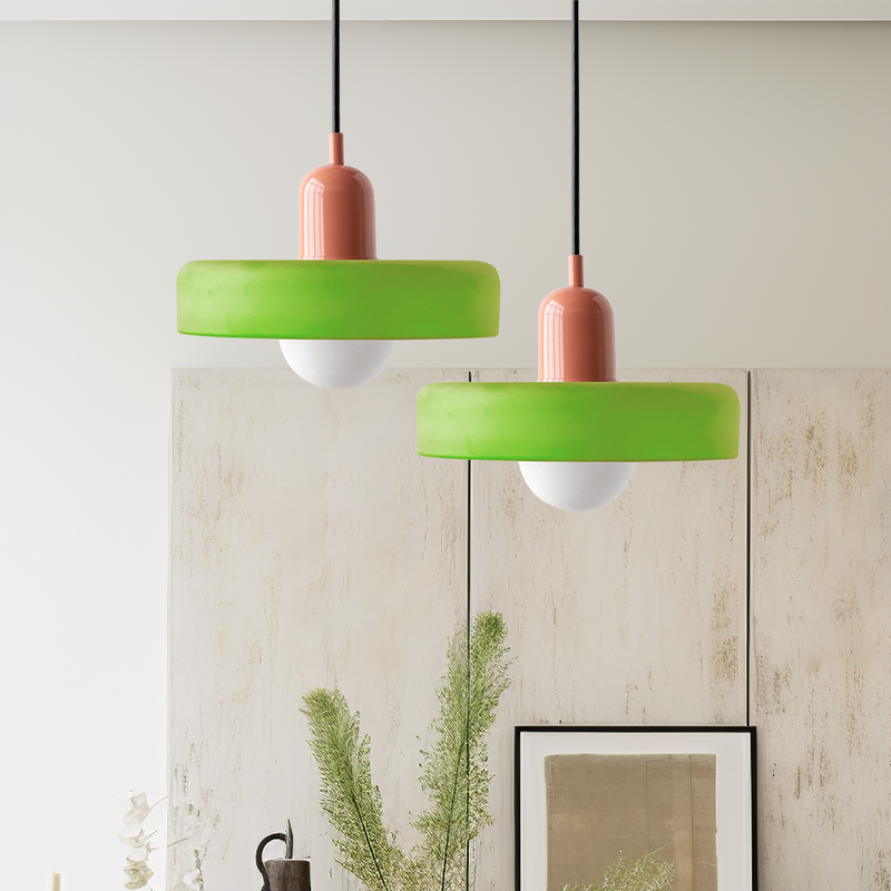 Bauhaus Pendant Lamp – Colored Glass Stylish Design