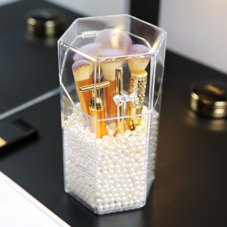 Pearl Beads Makeup Brush Organizer