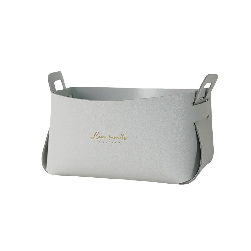 Miravique Faux Leather Storage Baskets