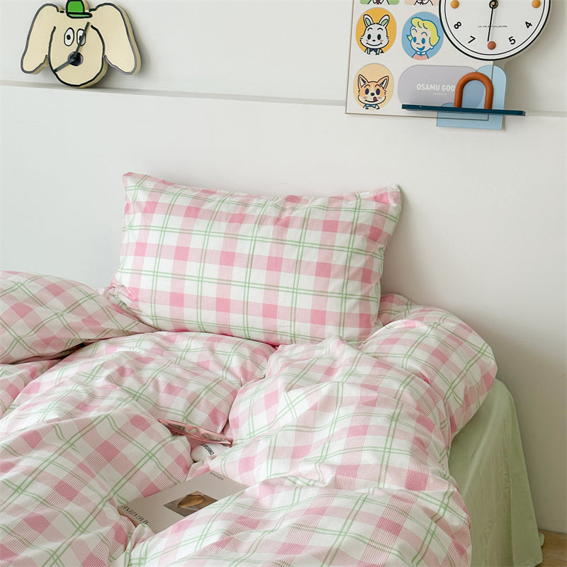 Danish Pastel Plaid Bedding Set