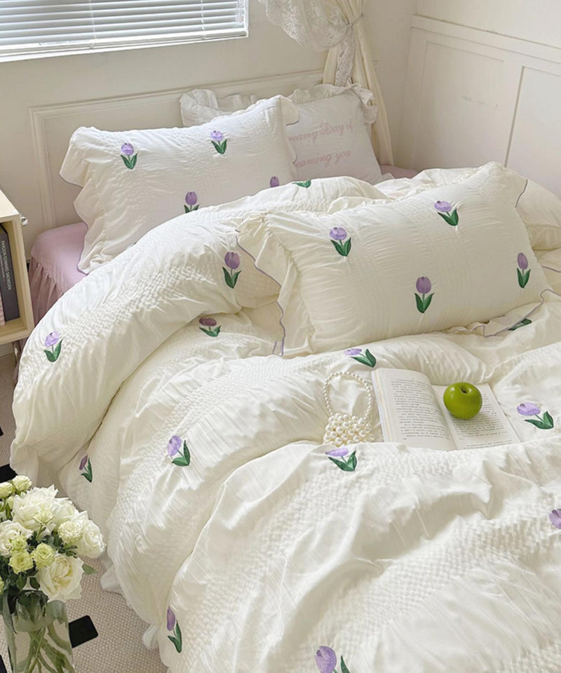 Coquette Room Tulip Ruffle Bedding Set