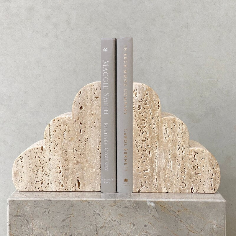 Miravique Marble Travertine Bookends