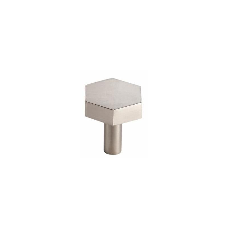 Miravique Brass Modern Brushed Nickel Hexagon Wall Hooks