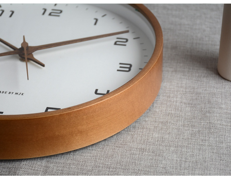 Wooden Wall Clock - Scandinavian Simplicity