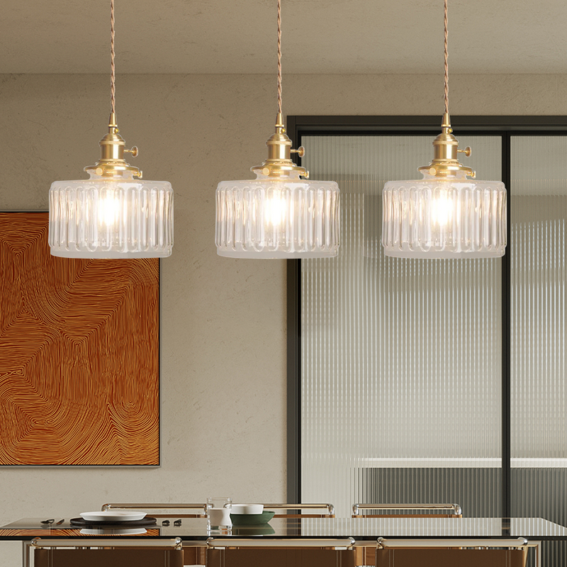 Miravique Stunning Cylinder Glass Pendant Light