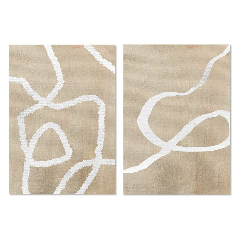 Neutral Beige Abstract Wall Art Poster Prints