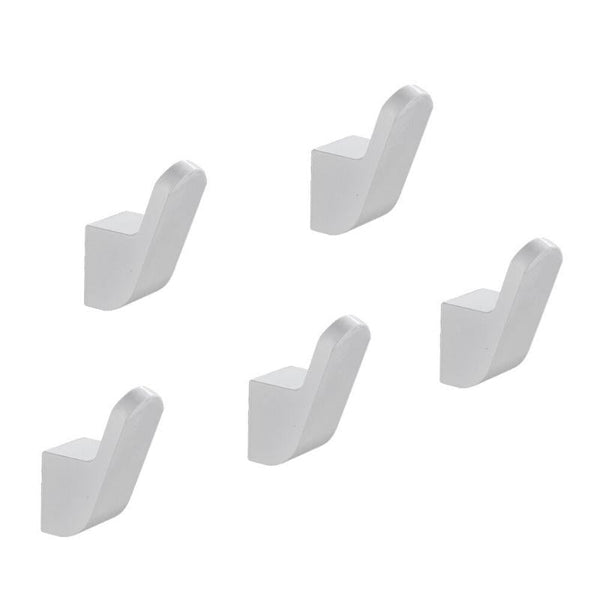 Miravique White Aluminium Robe Wall Hooks