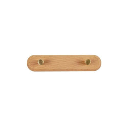 Miravique Natural Wood & Brass Wall Hook Racks